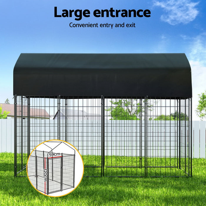 Large Metal Weatherproof Pet Kennel