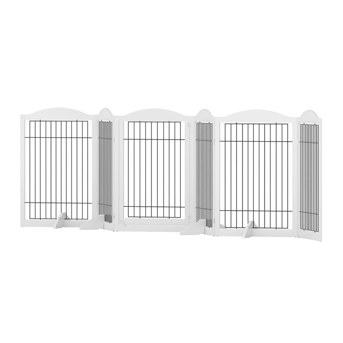 6 Panel Flexible Wooden Pet Playpen