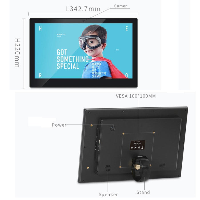 Hsd-P538 14 Inch Ips Touch Screen All In One Pc With Holder 4Gb+32Gb Android 14 Rk3576S Octa-Core Black