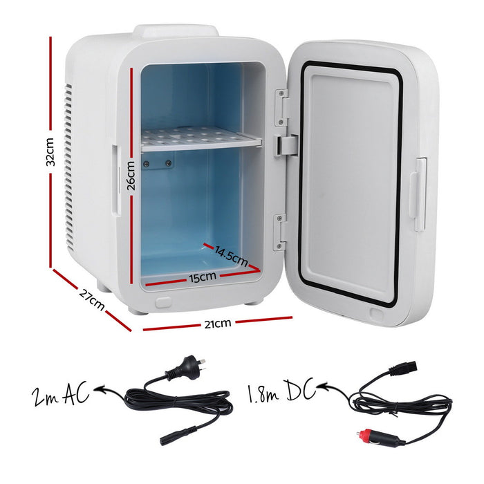 Mini Fridge Portable 13L White Electric Cooler Warmer 12V 220V