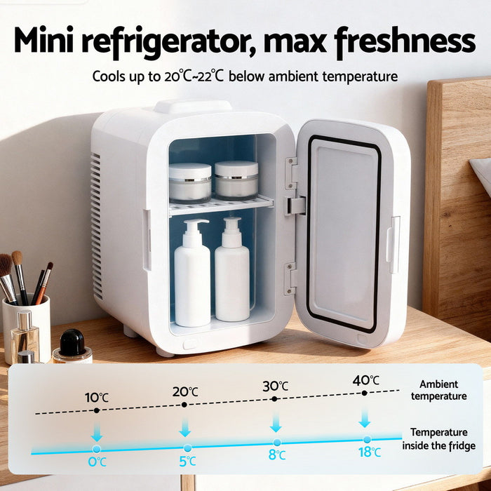 Mini Fridge Portable 13L White Electric Cooler Warmer 12V 220V
