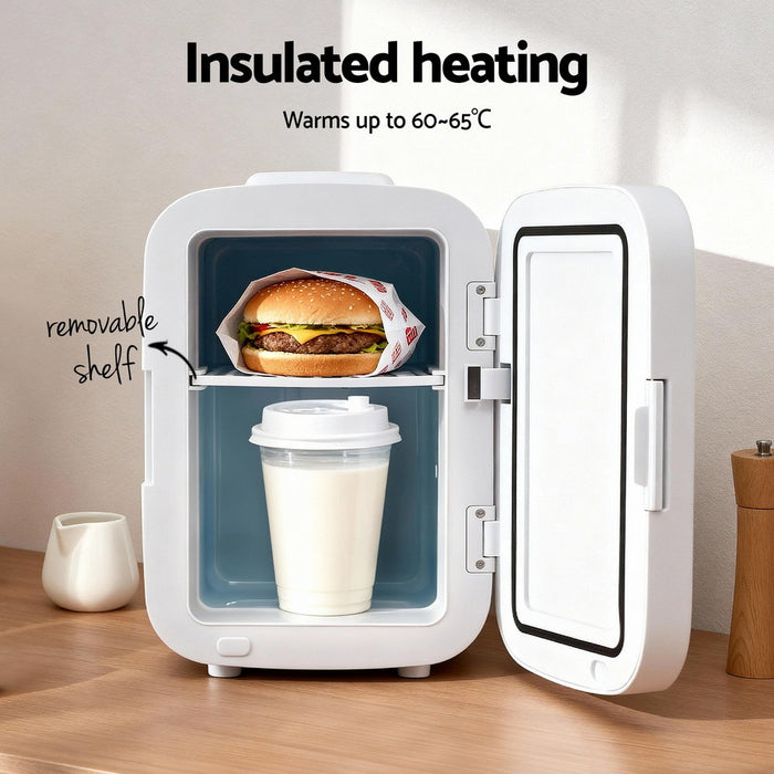 Mini Fridge Portable 13L White Electric Cooler Warmer 12V 220V