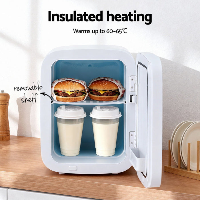 Mini Fridge Portable 22L White Electric Cooler Warmer Car Office 12V 220V