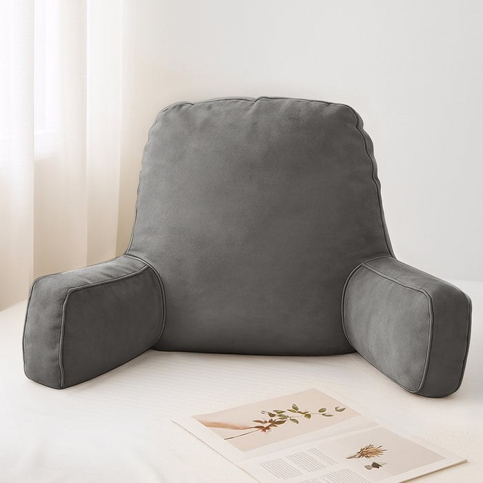 Reading Pillow Back Rest Lumbar Support Cushion Grey