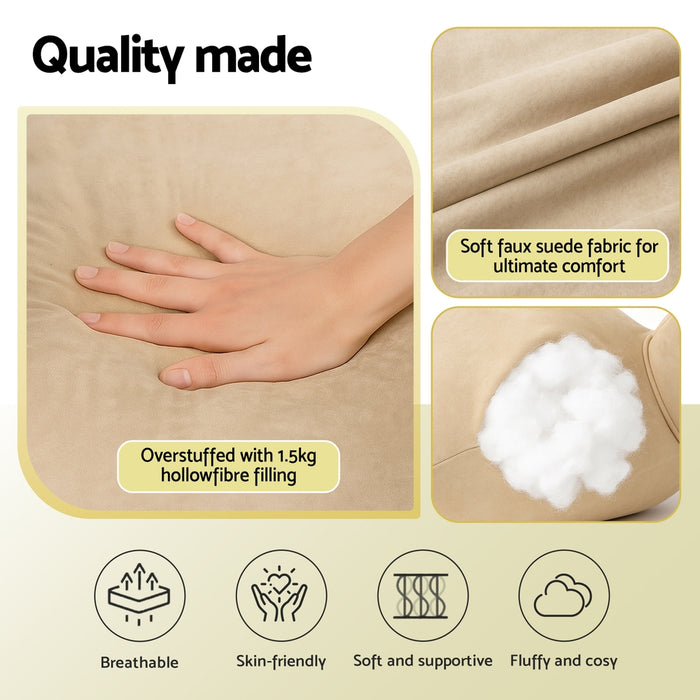 Reading Pillow Back Rest Lumbar Support Cushion Oatmeal