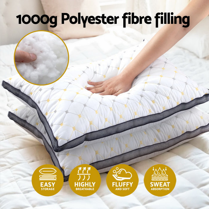 2Pcs Pillows Microfibre