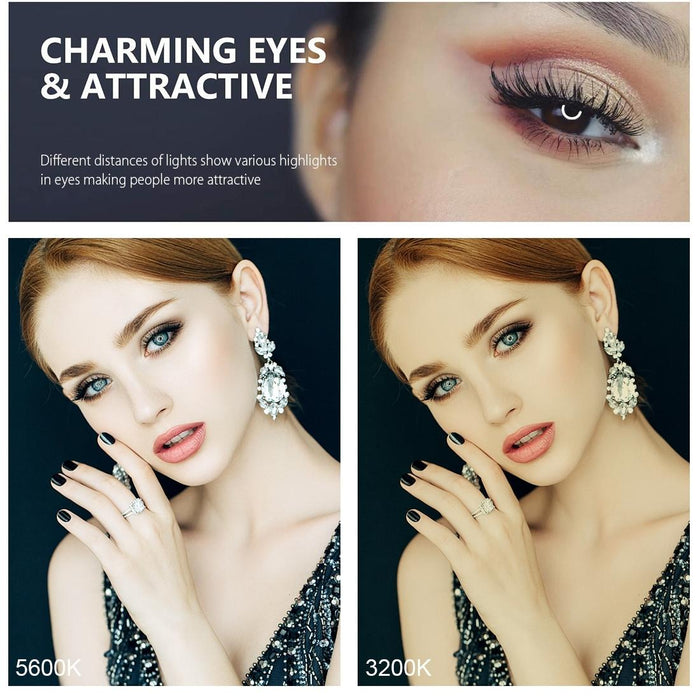 7.9 Inch 20Cm Ring Selfie Light & Monitor Clip 3 Modes Usb Dimmable Dual Colour Temperature Led Curved Vlogging Photography Video Lights Kits With Phone Clamp Black