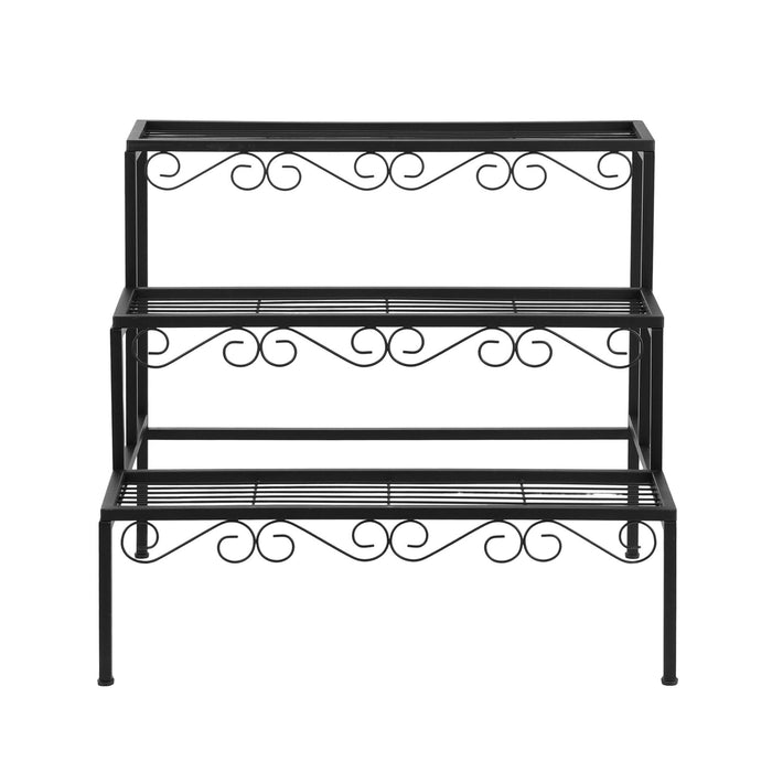 Plant Stand 3 Tier Metal Corner Plant Shelf Multiple Flower Holder Rack