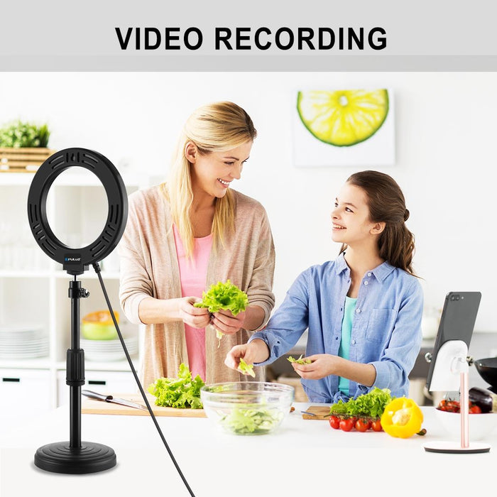 16Cm Usb 3 Modes Dimmable Led Ring Vlogging Photography Video Lights With Tripod Ball Head