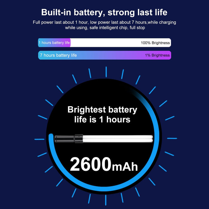 144 Leds Photo Handheld Stick Light Full Colour Rgb Fill Light