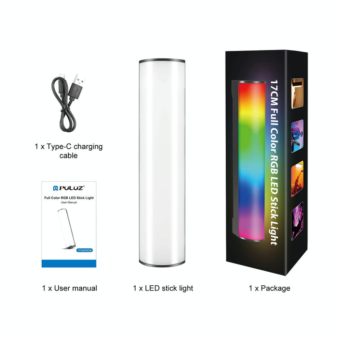 17Cm Photo Handheld Full Colour Rgb Stick Light Magnetic Led Fill Light