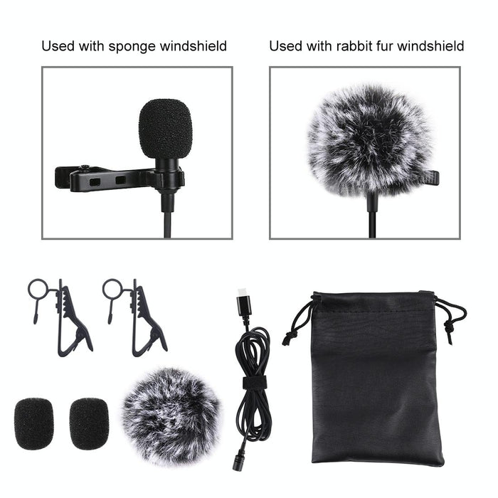 1.5M Usb-C Lavalier Condenser Microphone