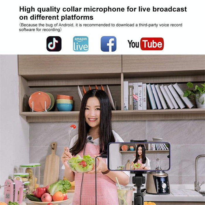 1.5M Usb-C Lavalier Condenser Microphone