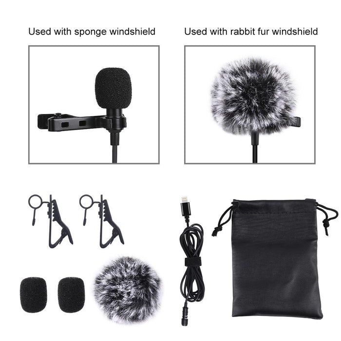 1.5M Wired Lavalier Condenser Microphone
