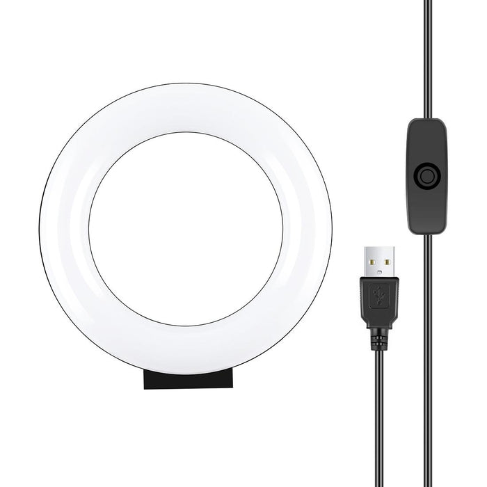 4.7 Inch 12Cm Curved Surface Usb White Light Led Ring Selfie Beauty Vlogging Photography Video Lights Black