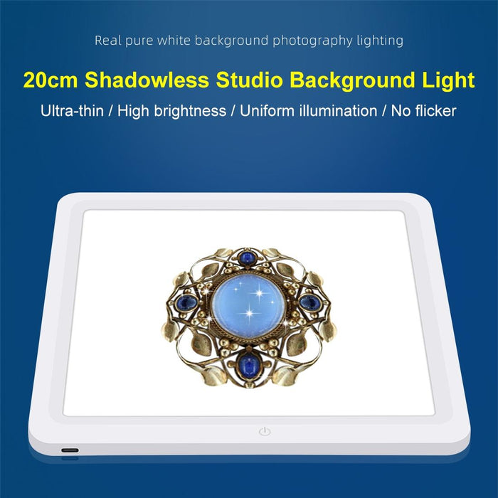 20Cm Led Shadowless Light Pad For Photo Studio Box