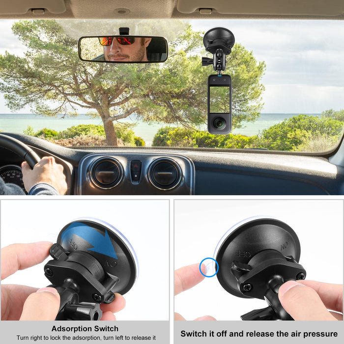 1 / 4 Inch Magic Arm Suction Cup Mount Black