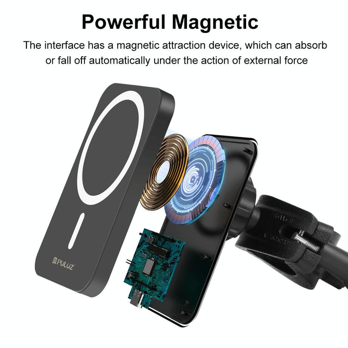 15W Magnetic Wireless Charger With Vlogging Phone Clamp