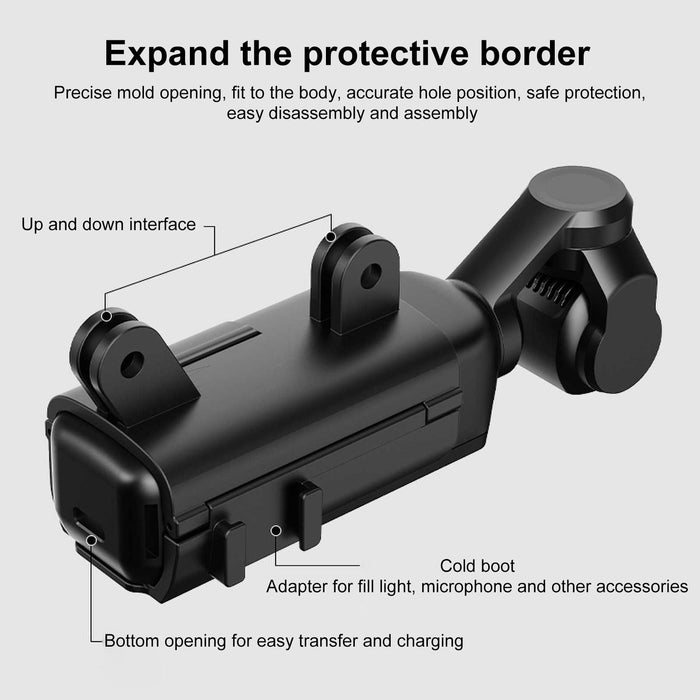 Expansion Frame For Dji Osmo Pocket Cold Shoe Adapter Black