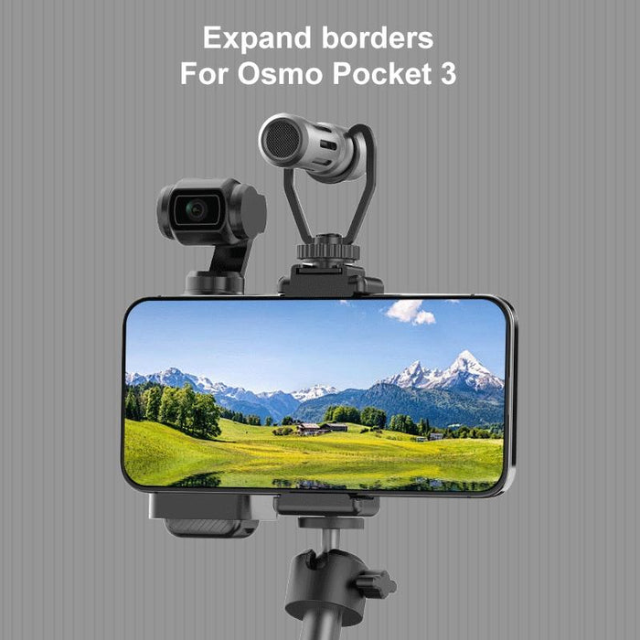 3 In 1 Protective Frame For Dji Osmo Pocket Phone Clamp Adapter Black