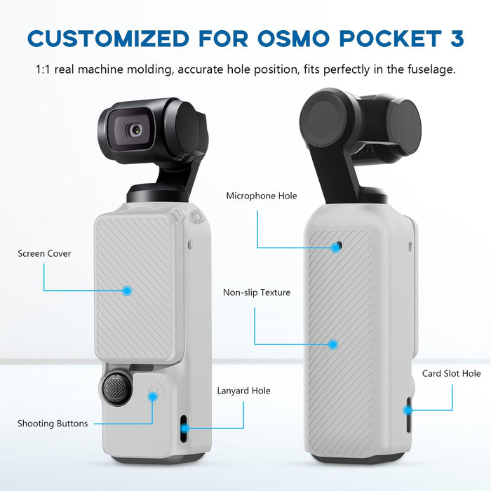 2 In 1 Silicone Cover Set For Dji Osmo Pocket 3 With Strap