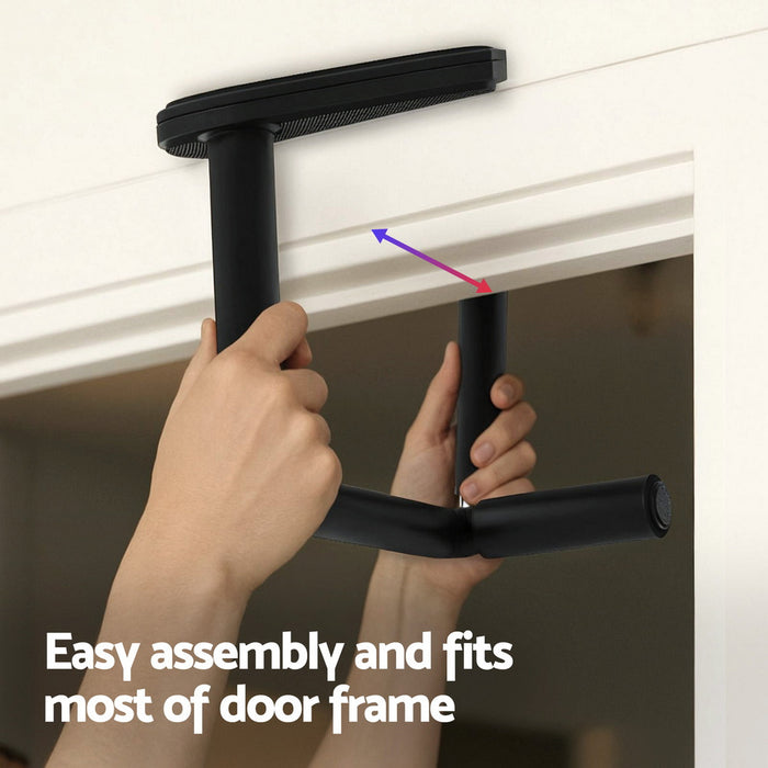 2pcs/Set Pull Up Bar Portable Foldable Dip Station Multi Gym 120Kg Home Power Station Black