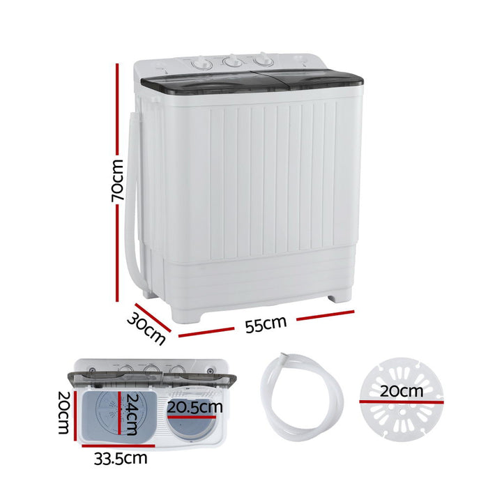 Portable Washing Machine Twin Tub 4.5Kg