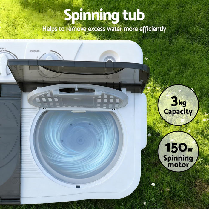 Portable Washing Machine Twin Tub 4.5Kg