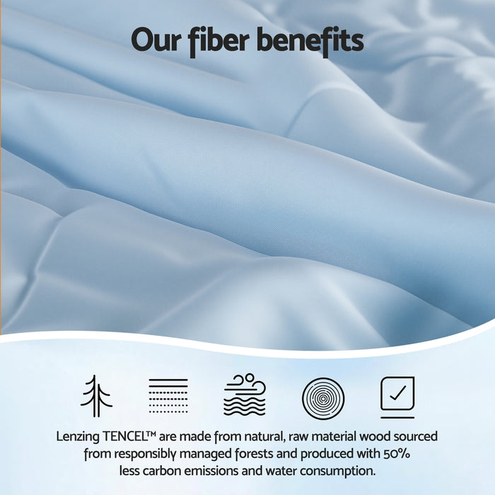Tencel Quilt 200Gsm Summer Quilts Comforter Doona Light Weight Soft Throw Blanket Queen