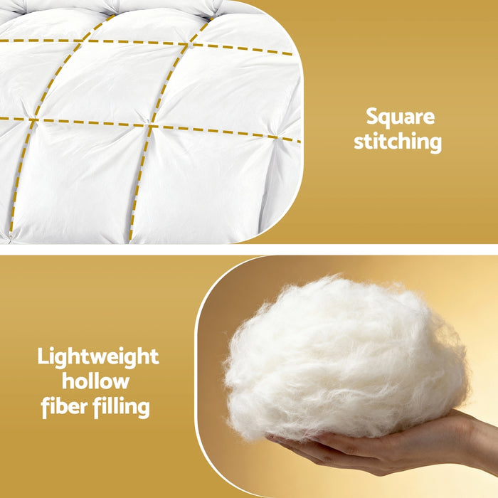 Super King Size 400Gsm Microfiber Quilt All Season Duvet Quilts Comforter Winter Summer