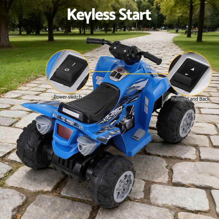 Kids Ride On Car Atv Quad Motorbike Electric Outdoor Toys 12V Blue