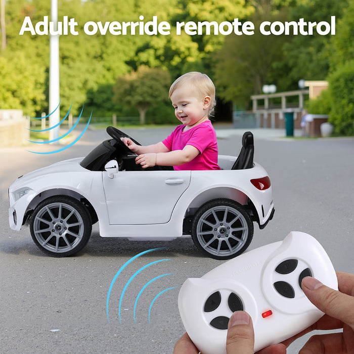 Kids Electric Ride On Car Licensed Outdoor Toys Cars Music Remote White