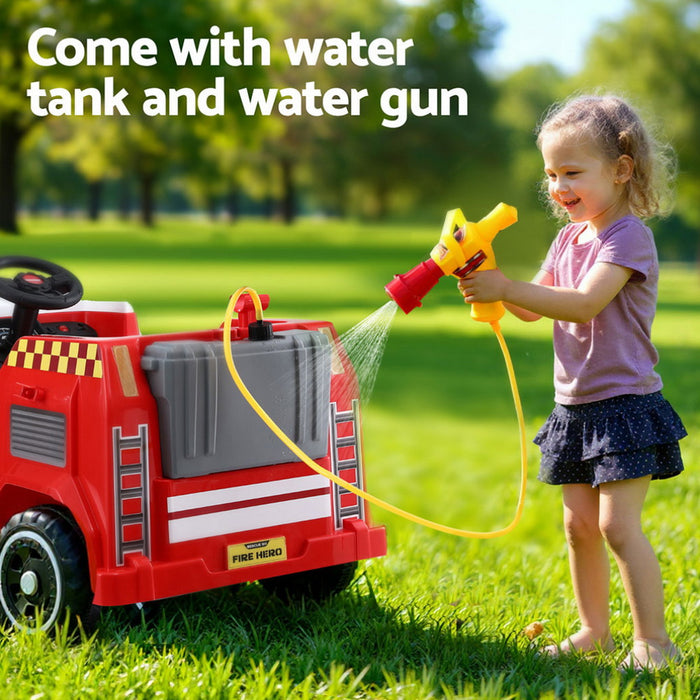 Kids Ride On Car Electric Fire Engine Fighting Truck With Water Gun Music