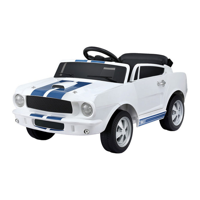 Kids Electric Ride On Car Licensed Gt350 Outdoor Toys Cars Music Remote White