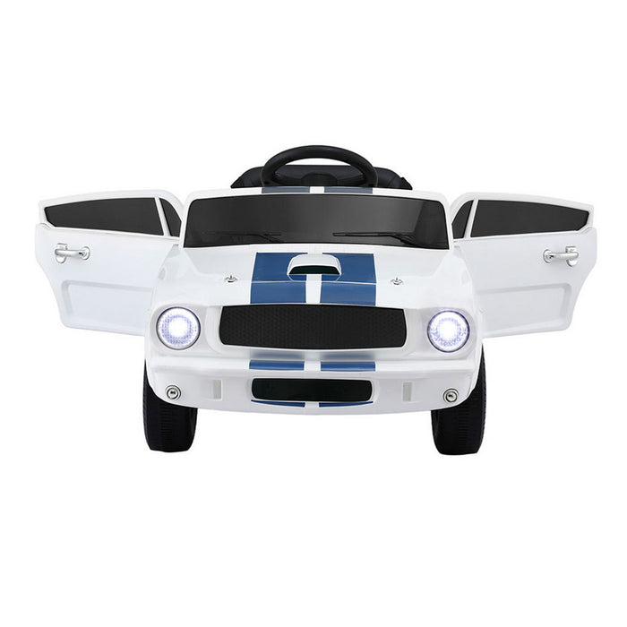 Kids Electric Ride On Car Licensed Gt350 Outdoor Toys Cars Music Remote White