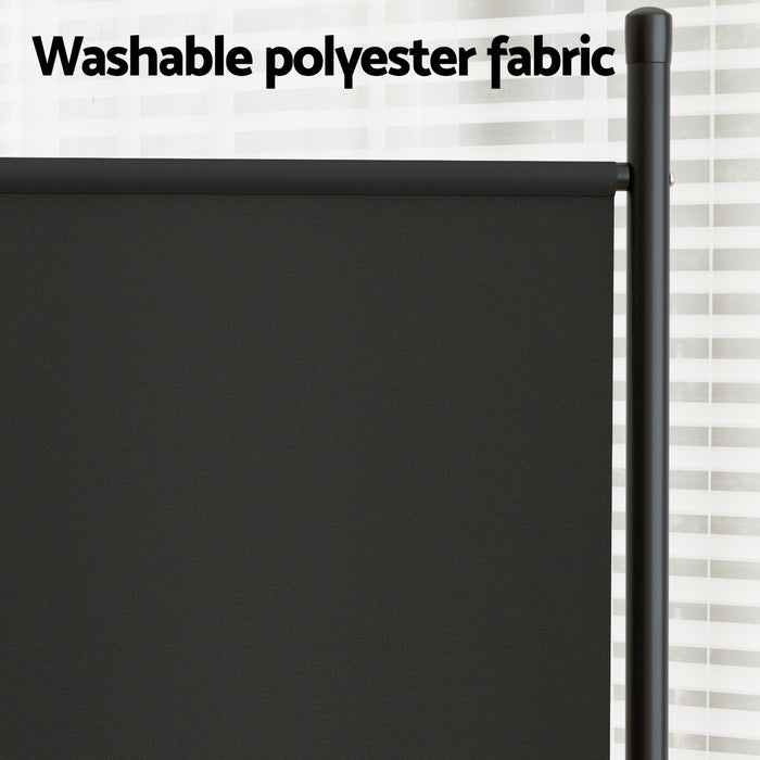 3 Panel Room Divider Screen 260X180cm Fabric Black