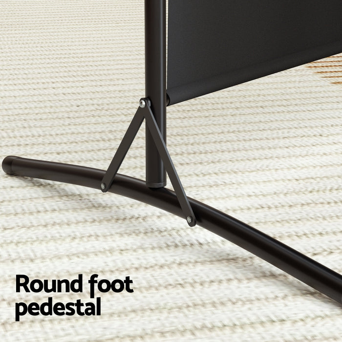 3 Panel Room Divider Screen 260X180cm Fabric Black