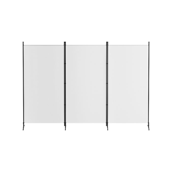 3 Panel Room Divider Screen 260X180cm Fabric White