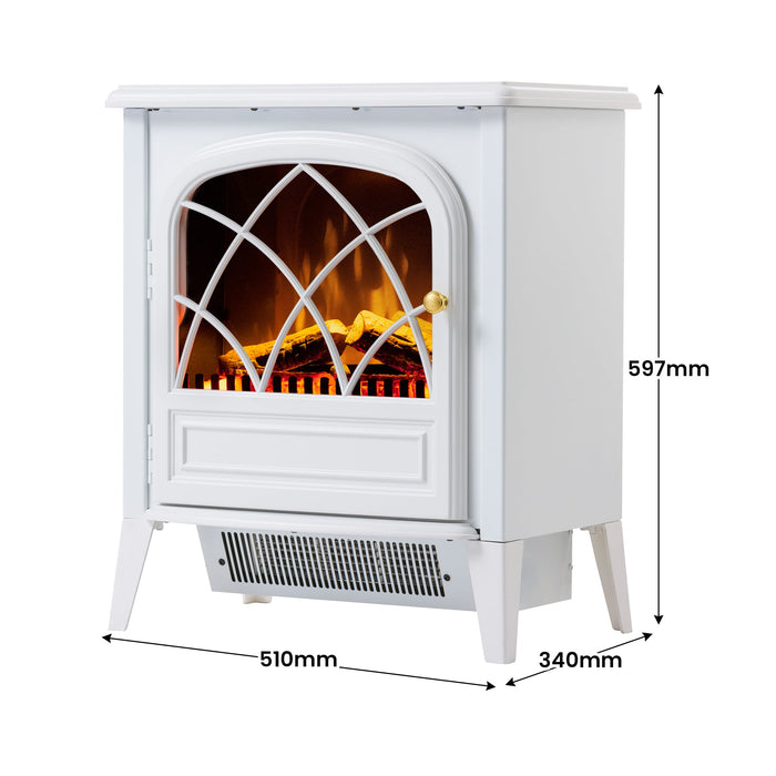 2Kw Ritz White Optiflame Portable Electric Fire Stove