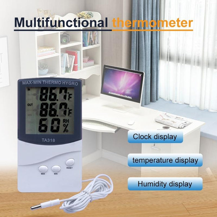 White Indoor Thermometer & Hygrometer
