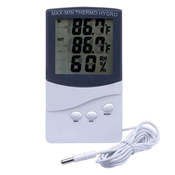 White Indoor Thermometer & Hygrometer