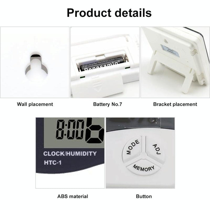 3.8 Inch Lcd Temp & Humidity Meter With Clock & Calendar