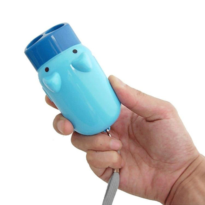 3-Piece Cartoon Pig Flashlight Set Hand Press Led Strap Random Colour