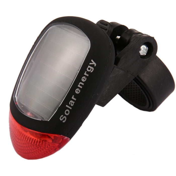 2 Red Led Solar Rechargeable Bike Tail Light 4 Flash Modes