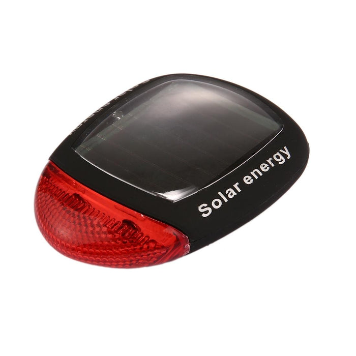 2 Red Led Solar Rechargeable Bike Tail Light 4 Flash Modes