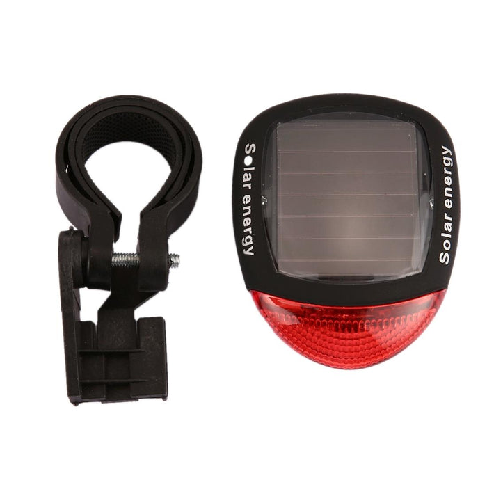 2 Red Led Solar Rechargeable Bike Tail Light 4 Flash Modes