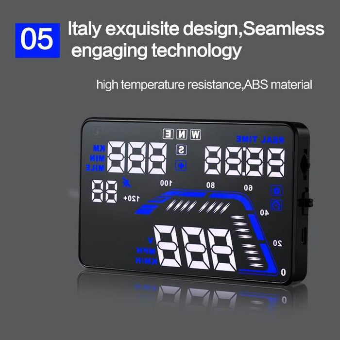 5.5 Inch Car Gps Hud Display Speed Altitude Alarm