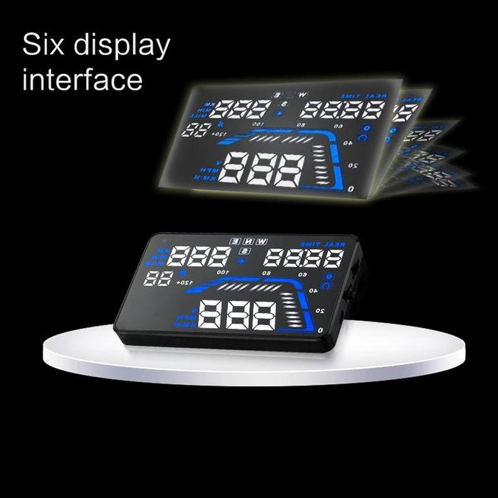 5.5 Inch Car Gps Hud Display Speed Altitude Alarm