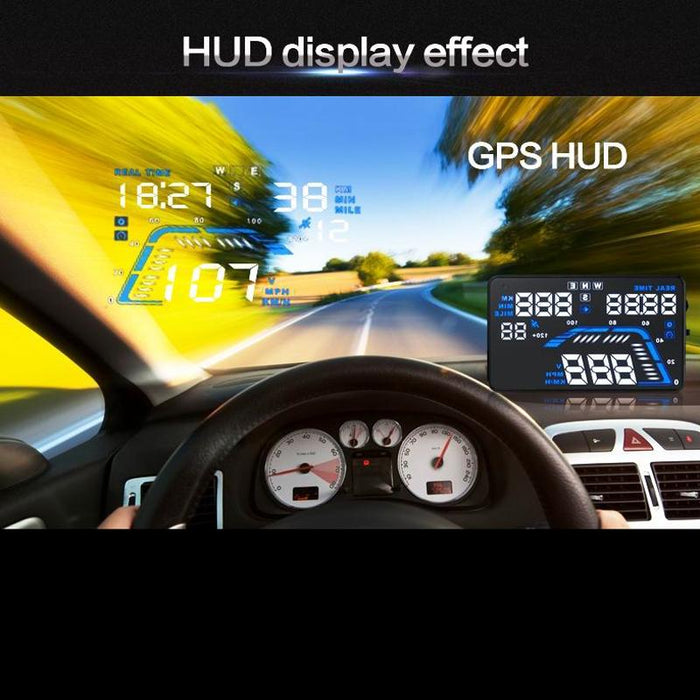 5.5 Inch Car Gps Hud Display Speed Altitude Alarm