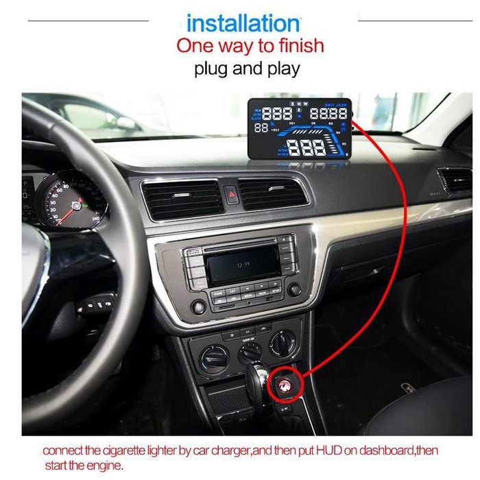 5.5 Inch Car Gps Hud Display Speed Altitude Alarm